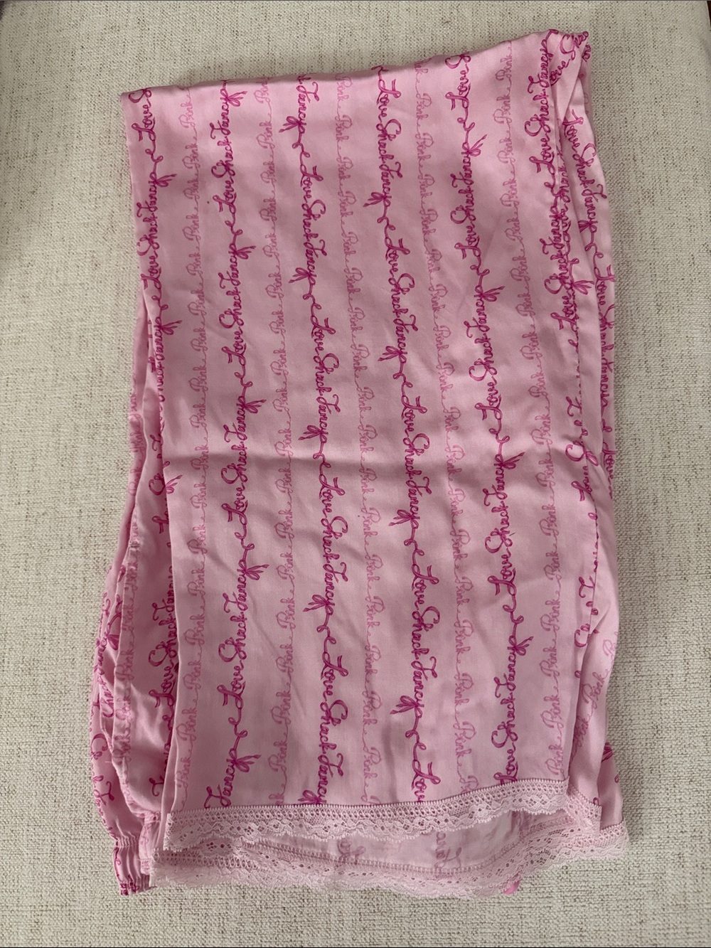 LoveShackFancy x Pink Drawstring Pajama Pants - Picture 2 of 2